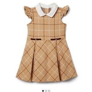 Janie and Jack Check Collar Ponte dress